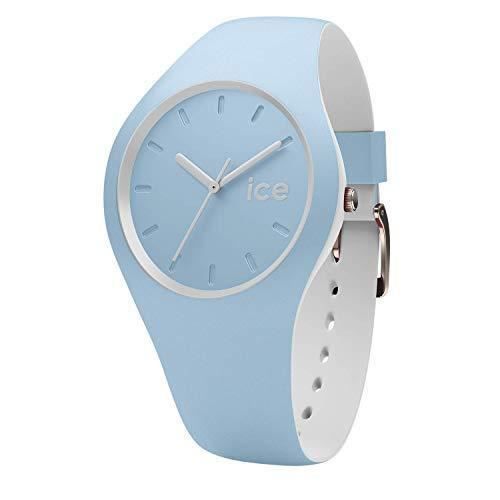 ICE-Watch - - Ice Duo White Sage - Montre Bleue pour Femme avec Bracelet en Silicone - 001489 (Small)