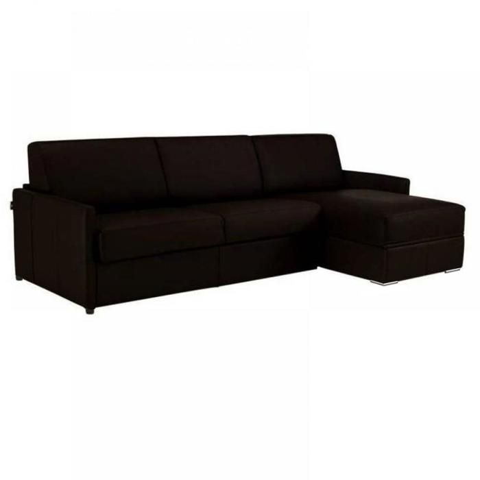 Canapé d'angle Marron Cuir Confort