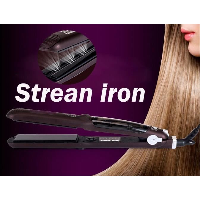 Fer à lisser cheveux fer plat professionnel Steampod fer à lisser vapeur