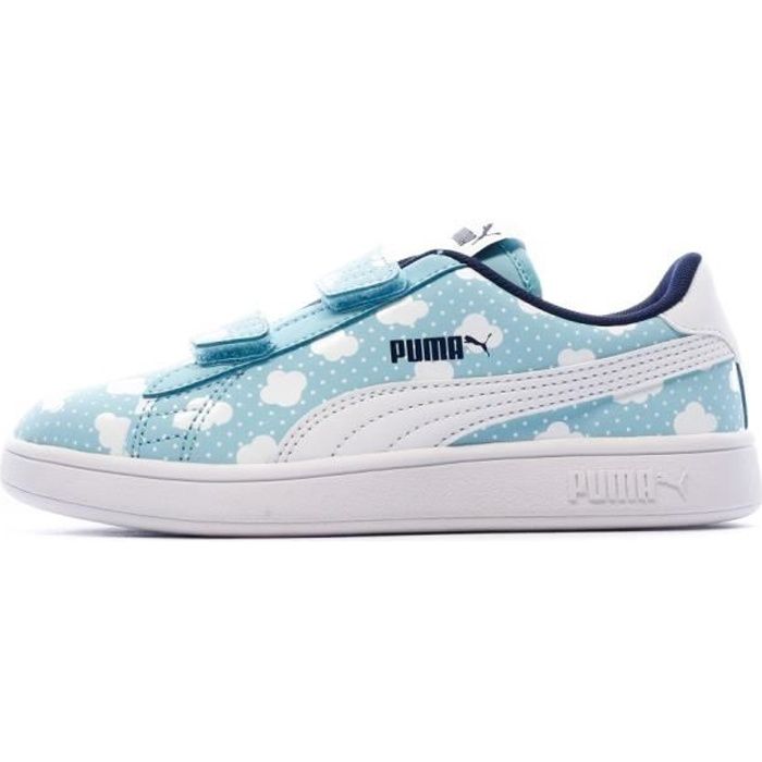 Baskets bleues garçon Puma Smash v2 Cloud