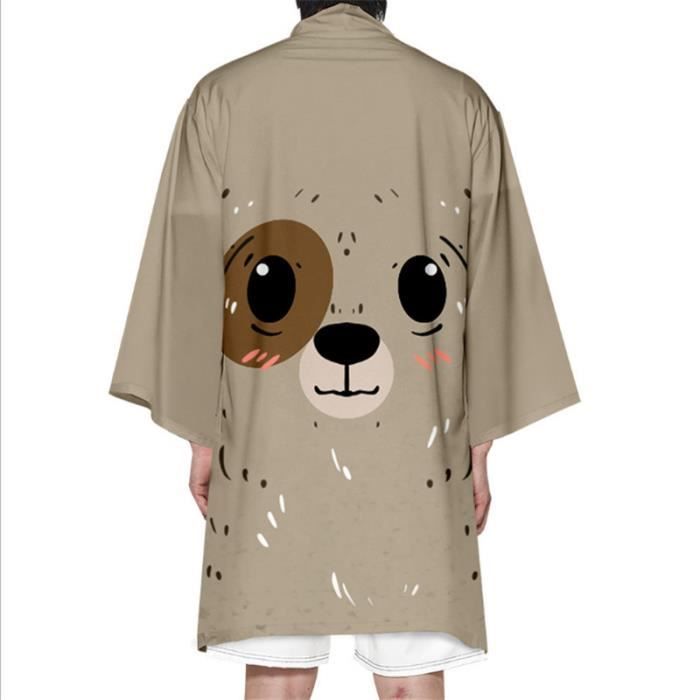 CARDIGAN Mixte - Nouveau Mode long Impression d'animal Cardigan - beige Fa™