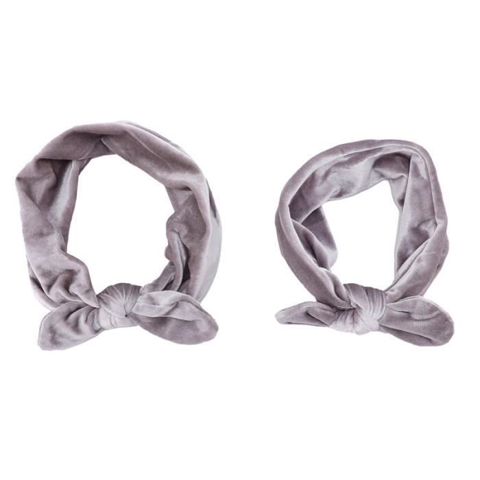2 pièces accessoires de de couleur unie bandeau pour maman bébé pour voyage BANDEAU - SERRE-TETE - HEADBAND - HAIRBAND