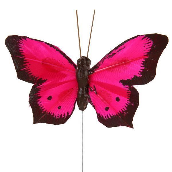 SANTEX 4327-15, Sachet de 6 papillons Bicolores su
