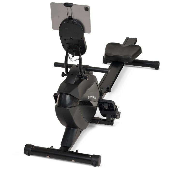 SportPlus rameur pour la maison l pliable, système de freinage magnétique silencieux, 8 niveaux de résistance
