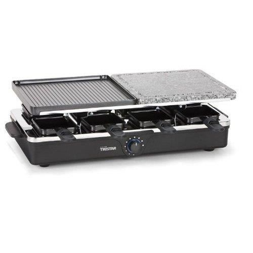 Tristar Appareil à Raclette 8 coupelles - Pierre à cuire, plaque et grill. Réf RA-2992 RA-2992