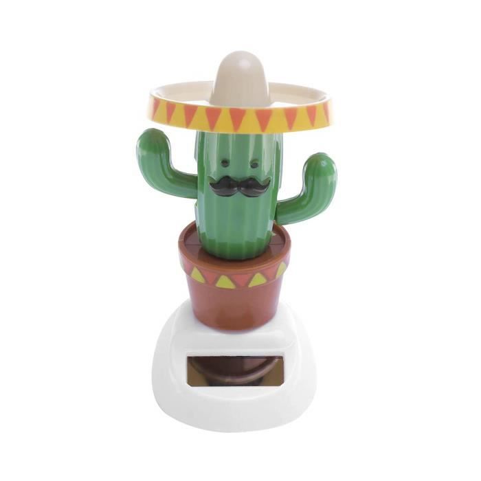 Solaire Danse Jouet Animal Solaire Propulsé Danse Poupée Cactus Bande Dessinée Battant Animé Bobble Danseur De Voiture Décor (@M869