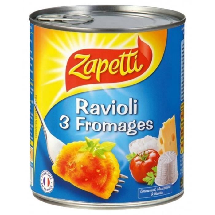 Zapetti Ravioli Aux 3 Fromages 800g (lot de 6)