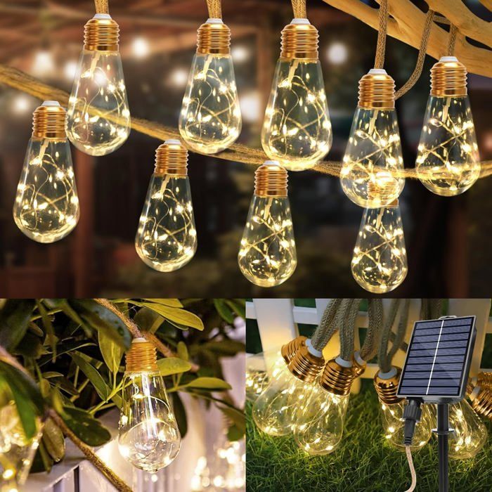 Guirlande Lumineuse Extérieure 20.7M 30 Ampoules G40 - Guirlande Guinguette Connectable Avec Télécommande IP44