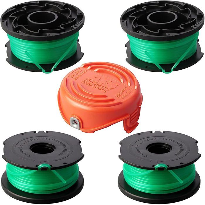 Poweka Lot 4 Couvre-Bobines + 4 Ressorts Compatible Black Decker GH900 GH600 NST2018