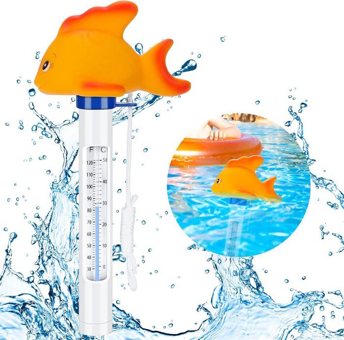 Thermomètre Flottant Pour Piscine Et Spa - Design Animaux Mignons, Grande Lecture, Avec Corde - 4