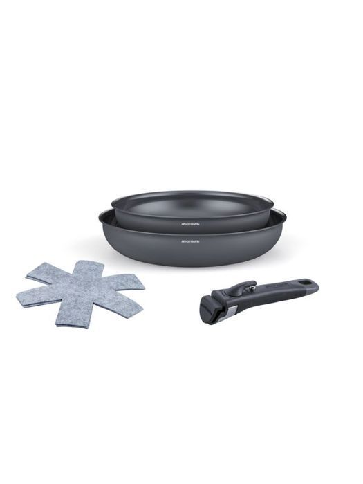 Batterie de cuisine Arthur Martin Set de 2 poêles AM1439 Gris mat