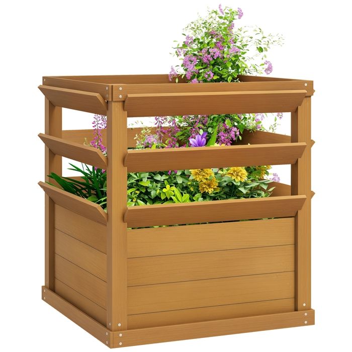 Jardinière Surélevée En Bois Forme L – Bac à Fleurs Grand Format Pour Potager Balcon | Bois Sapin, Fond Ouvert, Facile à Monter