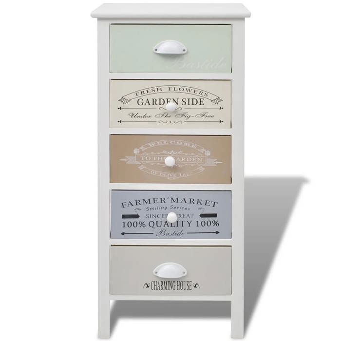 Bon plan Armoire de rangement - JILI HOT - Étagère de chambre en style français 5 tiroirs Bois Thome6965226