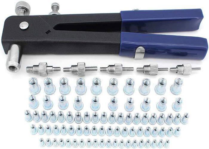 Kit 7 Mandrins Riveteuse Écrous Filetés M3 M4 M5 M6 M8 M10 M12 - Tête De Rechange Pour Riveteuse Manuelle Ou Pneumatique