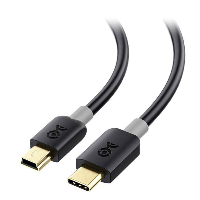 Cable Usb C Vers Mini Usb (Câble Mini Usb Vers Usb C) 1M En Noir ...