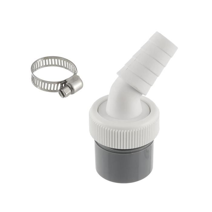 Adaptateur D'évacuation Pour Machine à Laver Et Lave-vaisselle - Raccord PP - Entrée 18-24 Mm, Sortie 40 Mm - Avec Collier Inox - Anti-fuite