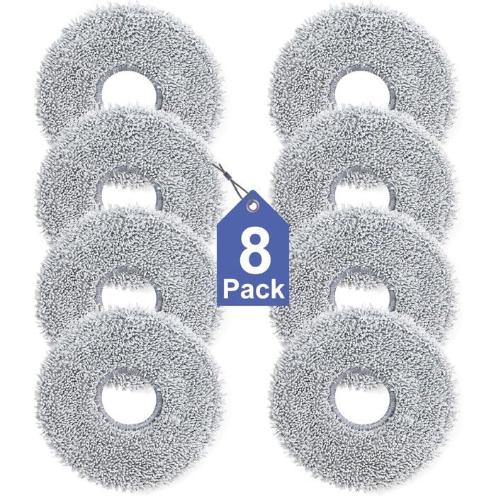Lot 4 Lingettes + 2 Supports Pour Robot Dreame L20/L10s/X40 - Compatibles L10s Pro Ultra, X30, L40 - Microfibre Lavable