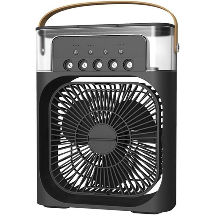 Rafraîchisseur dair portable - 600 ml - 158 x 75 x 23 cm - Noir mini ventilateur évaporatif