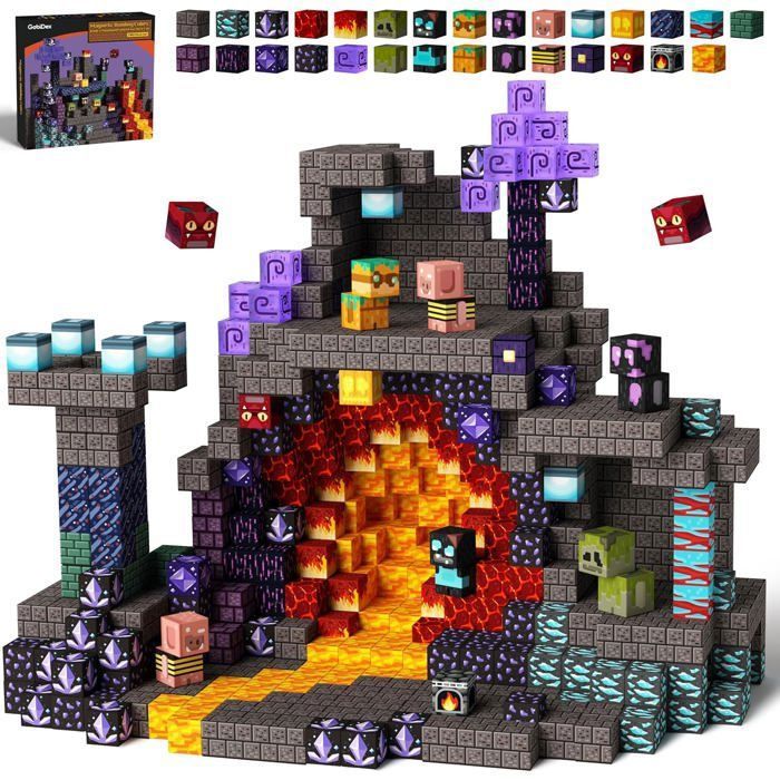 Construction Magnétique Enfant – 110 Pièces Cubes Aimantés, Blocs Montessori 3D, Éducatif Et Créatif, Dès 3 Ans, Cadeau Anniversaire