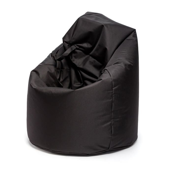 Sako Pouf Poire Extérieur Pouf Chambre Enfant Tissu Imperméable Fauteuil XL 85x135cm Noir Ecopuf