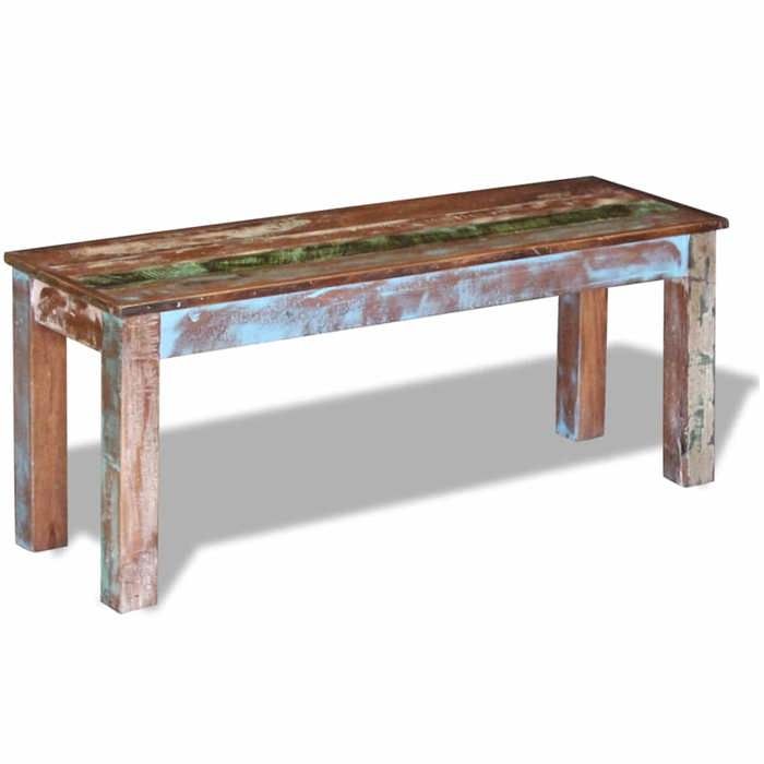 Black Friday Banc salon - JILL - Banquette/Coffre - 110x35x45 cm - Bois de récupération massif BB7