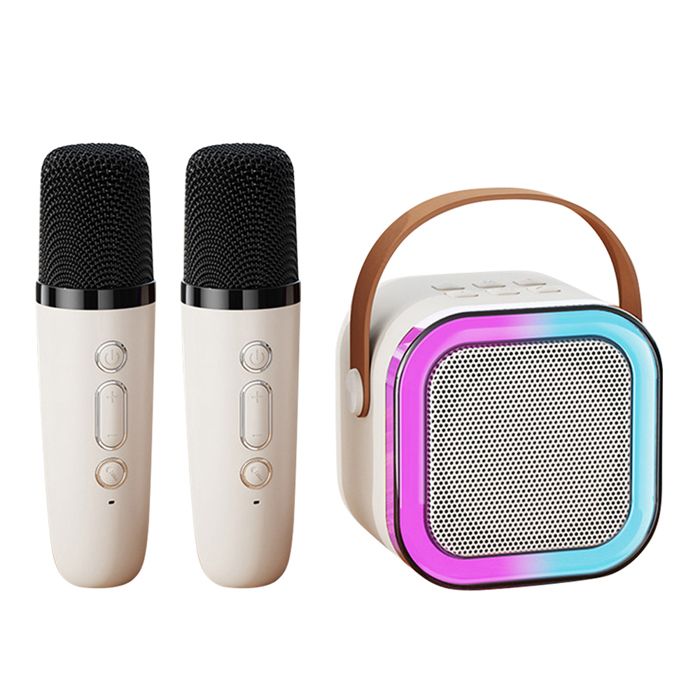 Microphone sans fil pour lenregistrement de chant avec des lumières led colorées microphones