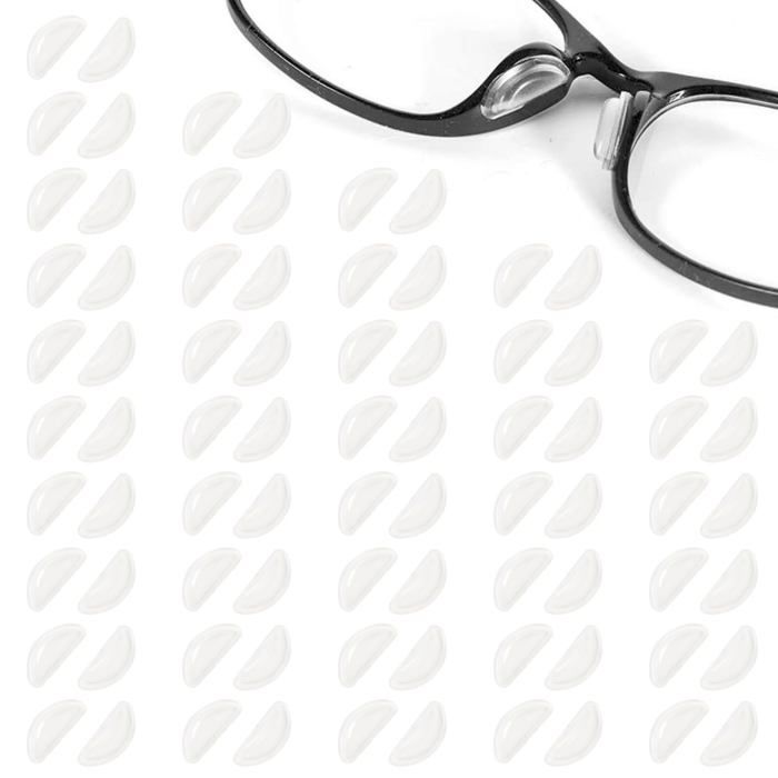Patch nez lunettes anti-glisse silicone - 40 paires，transparent durable empêche glissement - Convient pour lunettes lun Étiquette