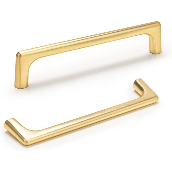 2 Pièces Poignées Meuble Doré 128mm Alliage Zinc pour Porte Armoire Cuisine