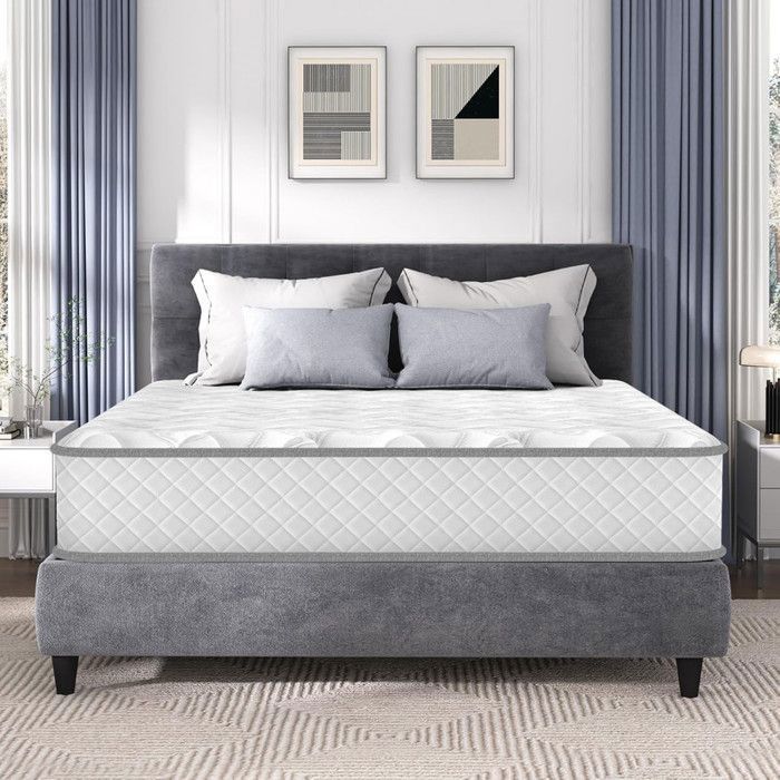 Matelas - YIDATONG - 140x190 cm 28 cm - Hybride mémoire gel & ressorts ensachés - Soutien équilibré - Hypoallergénique OEKO-TEX