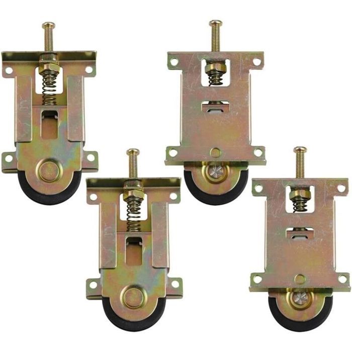4 pcs Poulies pour portes coulissantes darmoires - Poulies de porte coulissante fiables avec roulettes à came