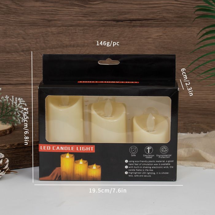 Lampe bougie électronique LED lampe décorative fausse bougie simulée accessoire de décoration romantique pour mariage lumi（Y049）