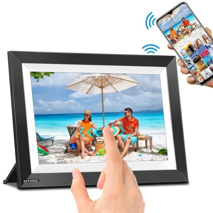 Écran Tactile IPS 1080P pour Photos/Musique/Lecteur Vidéo Cadre Photo Numérique 8 Pouces WiFi Smart Cloud Cadre Photo 