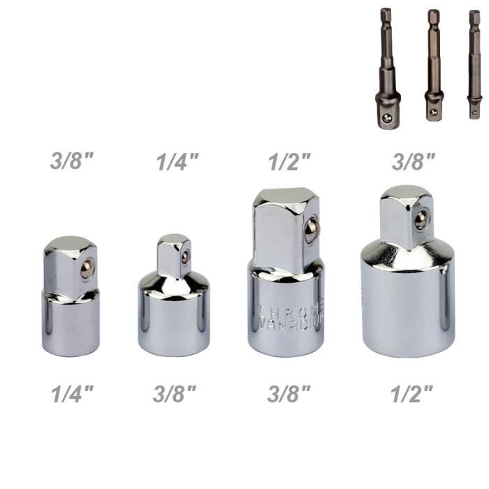 3//8 /"dr à 1//4/" dr Impact socket adaptateur par Bergen te090