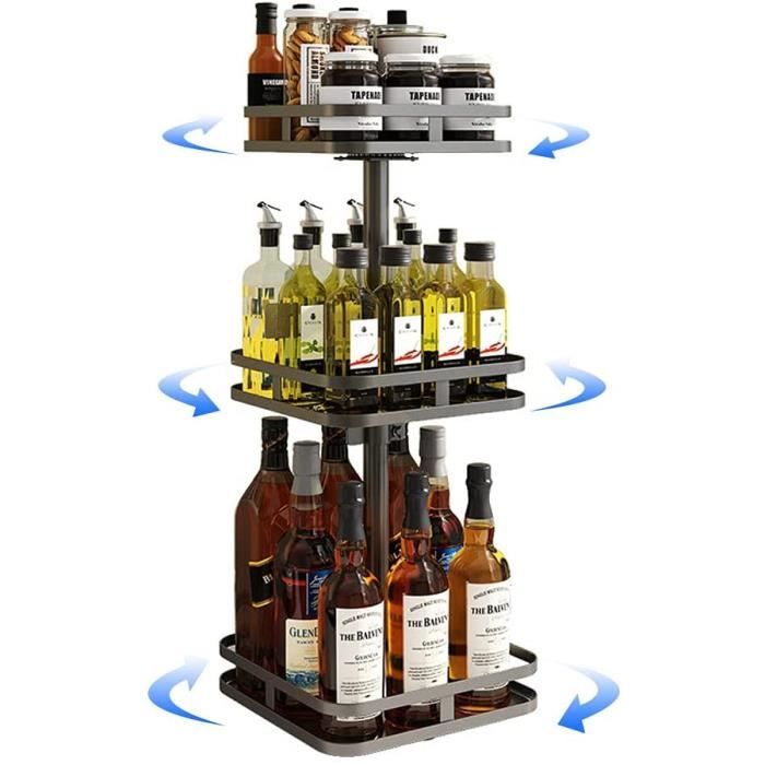 ETAGERE A EPICES Rotatif Porteépices avec Plateau Tournant, 360