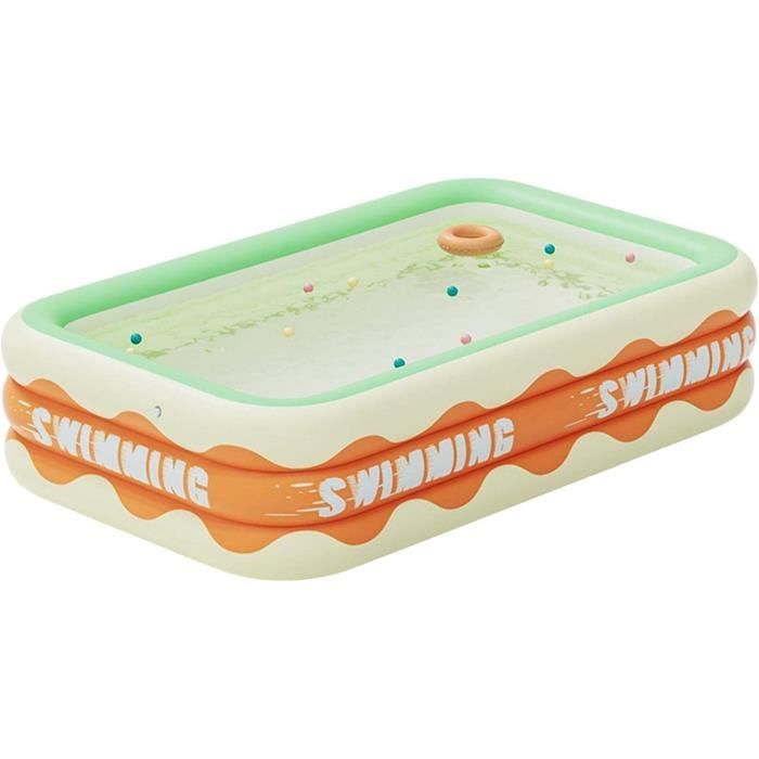 Piscine Pour Enfants Rotomoulée – 1900 Litres – Polyéthylène Haute Densité – Résistante Aux Chocs, Anti-UV – 205x205x60 Cm – Fabriqué En France