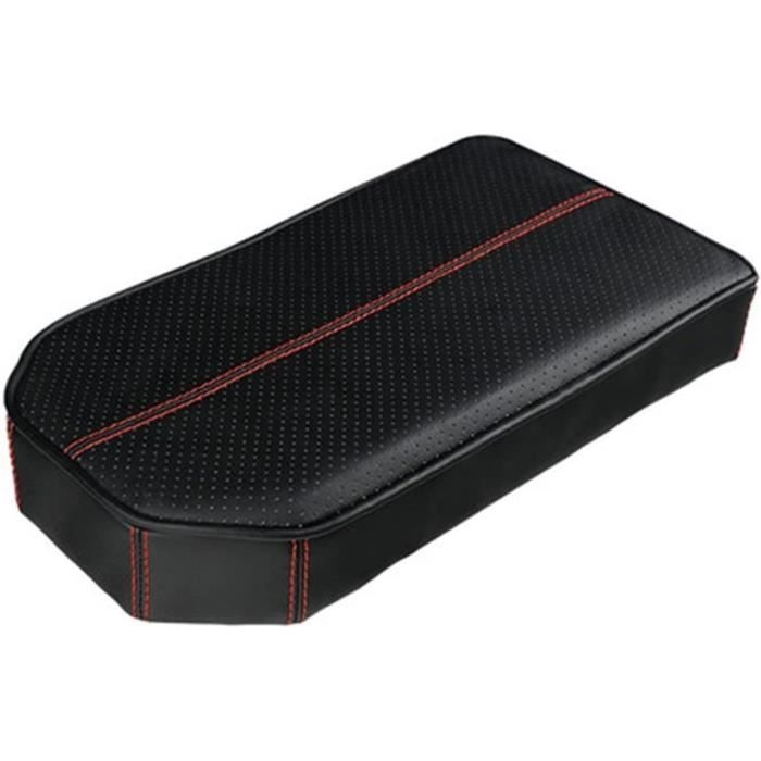 Coussin Accoudoir Voiture Universel - Cuir PU Antidérapant - Protection Console Central Beige/Noir