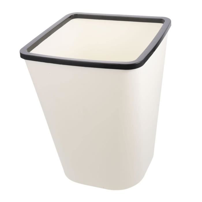 Lot De 3 Corbeilles à Papier Blanches 8L - Poubelles Compactes Pour Bureau Et Maison