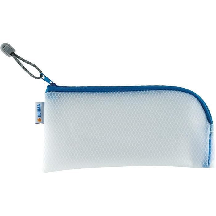 Pochette zippée 26x34 cm semi-transparente PVC renforcé