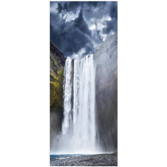Autocollant Porte 3D Forêt D'Automne – Trompe-l'œil Paysage Naturel 77x200 Cm – Sticker Mural Réaliste Pour Chambre Ou Salon