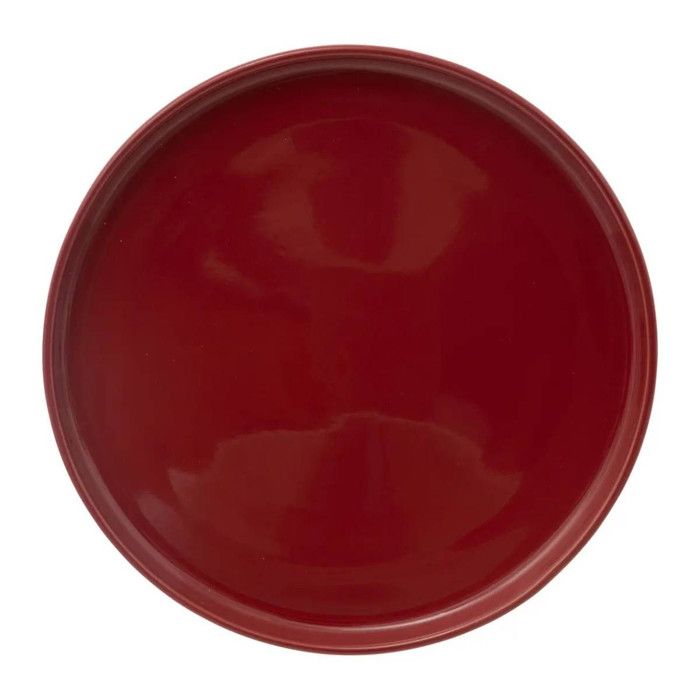 Lot de 6 Assiettes Plates Marie 26cm Rouge Grenat