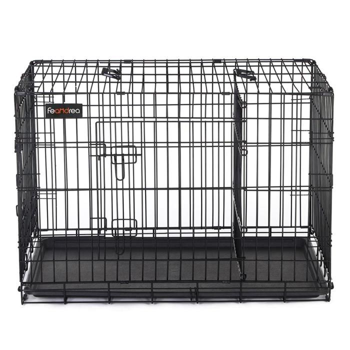 Cage pour chien avec 2 portes 92 5 x 57 5 x 64 cm noir 12_0001192 Cage pour chien avec 2 portes 92 5 x 57 5 x 64 cm noir 12_0001192