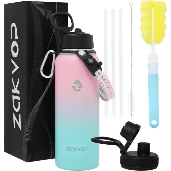 Bouteille Isotherme Avec Paille Et Goulot En Inox Recyclé - 700ml - OMNI SIP