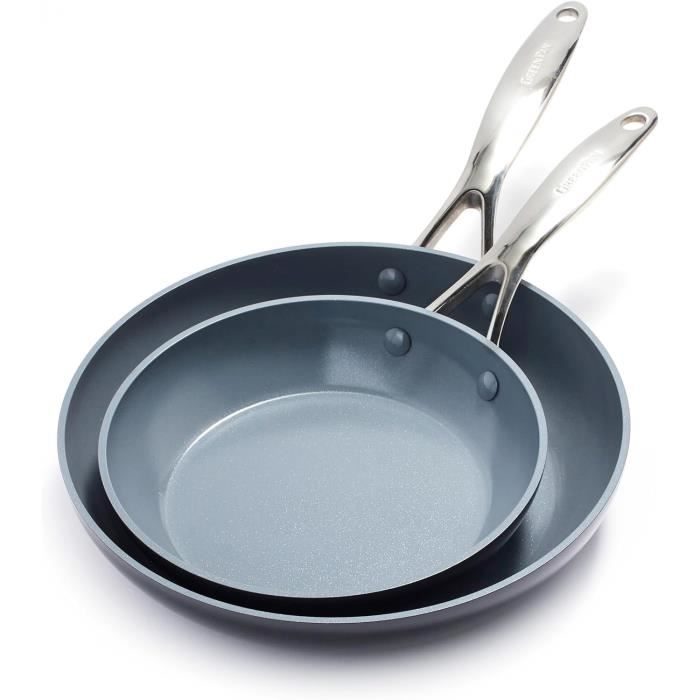 Set De 3 Poêles Céramique Induction 20/24/28cm - Antiadhésive Saine Sans PFOA