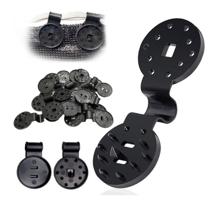 Lot De 50 Clips Réutilisables Pour Toile D'Ombrage - Fixation Bâche Avec Œillet Pour Filet Et Clôture