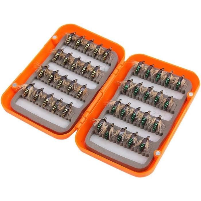 LOT LEURRES DE pêche vintage mouche boite ancienne canne à poisson bateau sport unique ancien rare EUR 77,53 - FR