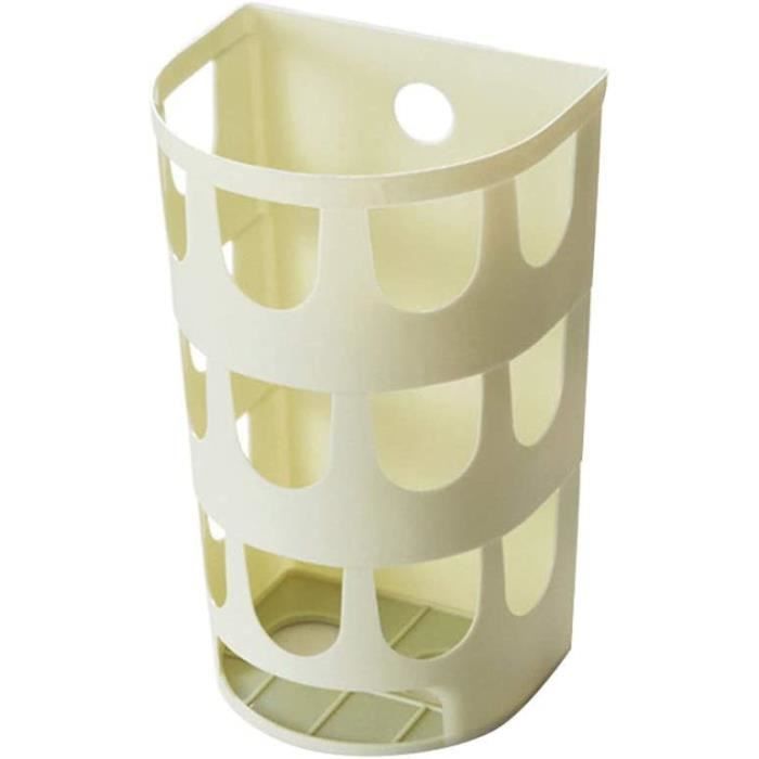 Boîte De Rangement Pour Sacs Poubelle à Suspendre Sans Percer - Design Gain De Place Pour Cuisine, Salle De Bain, Bureau - En Plastique Résistant