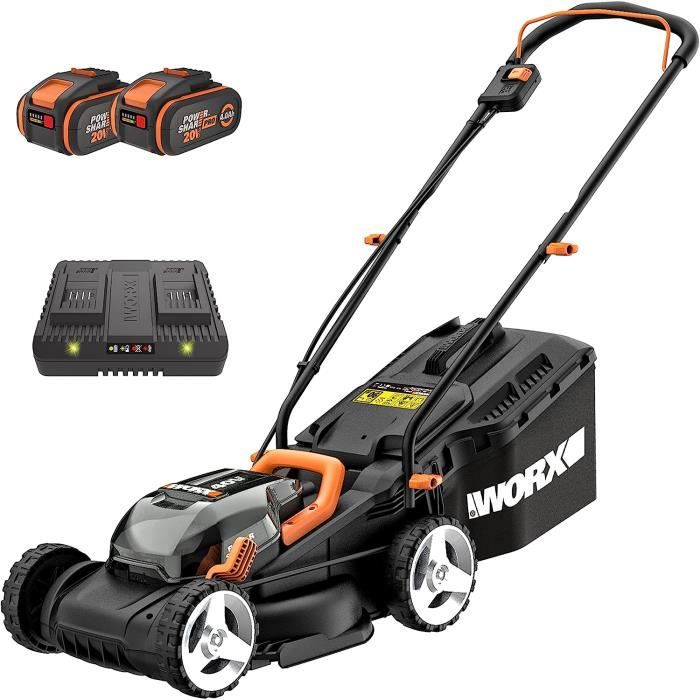 Tondeuse à gazon sans fil VONROC 40V - Brushless - 33cm - Réglage centralisé de la Tondeuse à gazon sans fil VONROC 40V - Brushless - 33cm - Réglage centralisé de la