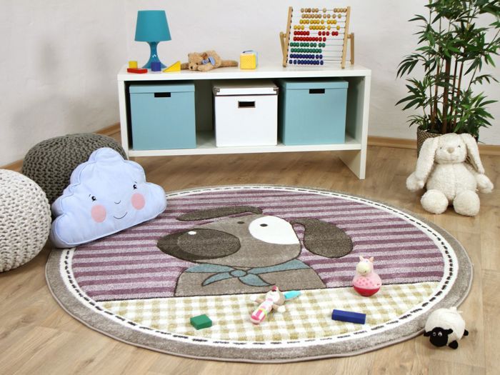 Maui Kids Tapis pour enfant motif animaux b/éb/é rose multicolore 3 tailles disponibles