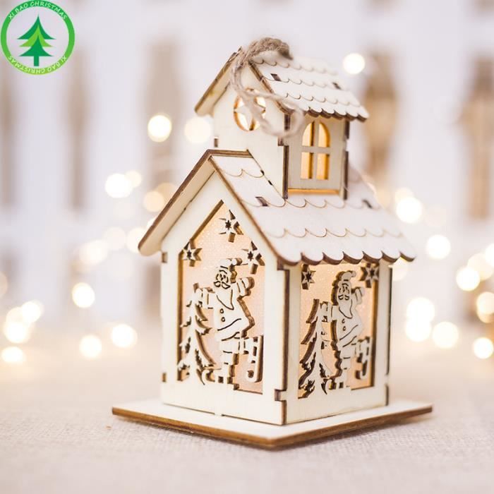 RIRIDAMAI 12 Carillons Éoliens En Bois Noël à Peindre - Kit Bricolage Ornements Sapin Décoration
