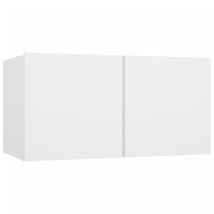 Armoire Basse Pour TV - SALON Meuble TV suspendu Blanc 60x30x30 cm